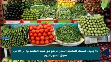 15 جنيه.. أسعار المانجو البلدي ترتفع مع قفزة الفاصوليا إلى 60 في سوق العبور اليوم
